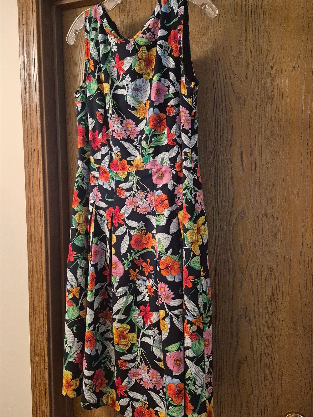 Jones New York Navy Dress with Multicolor Floral Print